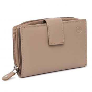 Portofel dama Marquise, Annelisse PT1488, piele naturala, Crem