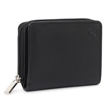 Portofel dama Marquise, Katharine PT1460, piele naturala, Negru