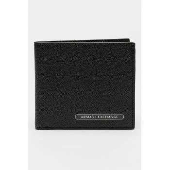 Portofel din piele Saffiano - Negru