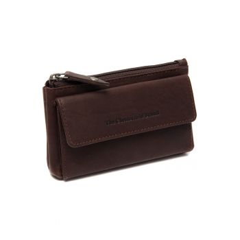 Portofel pentru chei unisex din piele naturala Violette - Maro