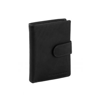 Portofel unisex din piele naturala Ruby - Negru