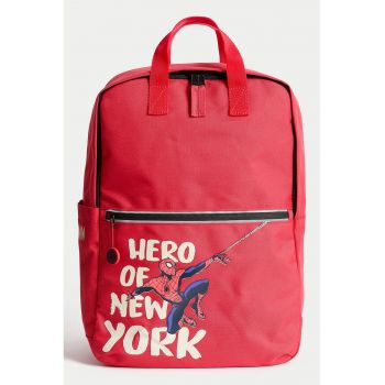 Rucsac cu manere si imprimeu Spider-Man - Rosu/Albastru royal/Crem