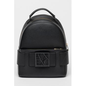 Rucsac de piele ecologica cu fermoar Susie - Negru