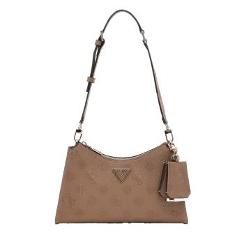 Cresidia 4g peony logo shoulder bag dark taupe