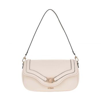 Dea flap shoulder bag cream white