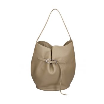 Geanta bucket de piele Edera Prime - Maro camel