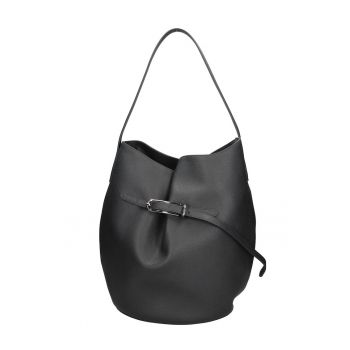 Geanta bucket de piele Edera Prime - Negru