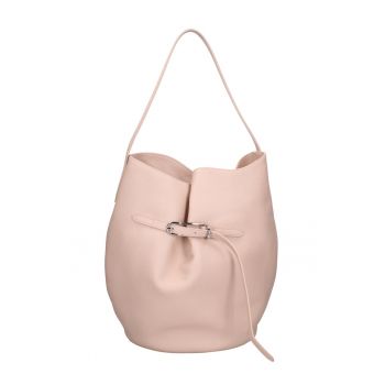 Geanta bucket de piele Edera Prime - Roz deschis