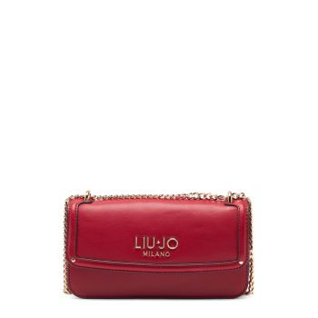 Geanta crossbody cu bareta convertibila din lant - Rosu