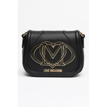 Geanta crossbody cu inchidere cu clapa - Negru