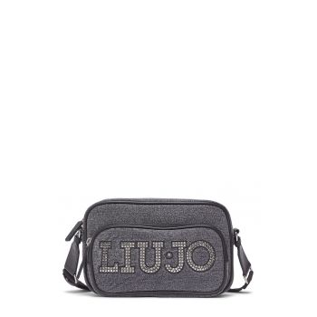 Geanta crossbody cu logo - Gri
