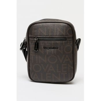 Geanta crossbody cu logo King Re - Maro inchis