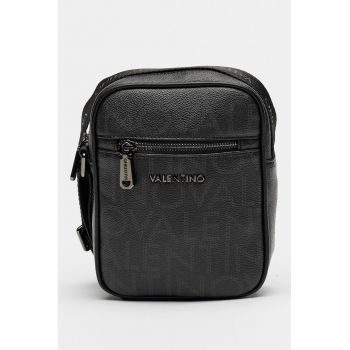 Geanta crossbody cu logo King Re - Negru