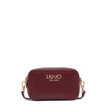 Geanta crossbody cu logo - Maro cognac - 11x18x6