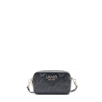 Geanta crossbody cu logo - Negru