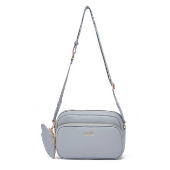 Geanta crossbody cu portmoneu - Albastru deschis