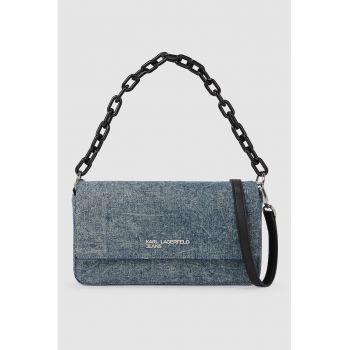 Geanta crossbody de denim - Albastru deschis