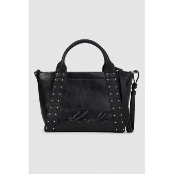 Geanta crossbody de piele ecologica - Negru