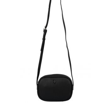 Geanta crossbody de piele ecologica - Negru