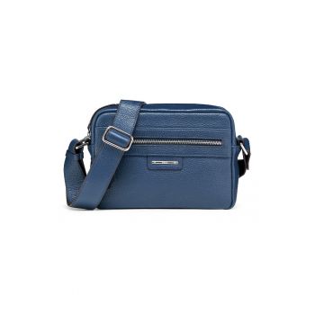 Geanta crossbody din piele Blandine - Albastru inchis