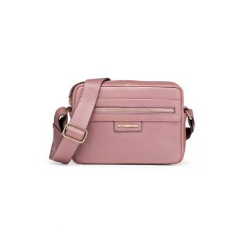 Geanta crossbody din piele Blandine - Roz deschis