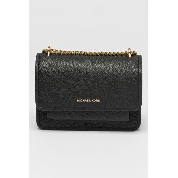 Geanta crossbody din piele cu aspect granulat Claire - Negru