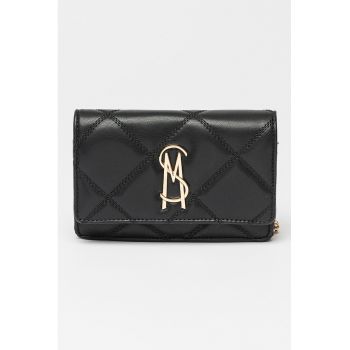 Geanta crossbody din piele ecologica cu aspect matlasat Endue - Auriu/Negru