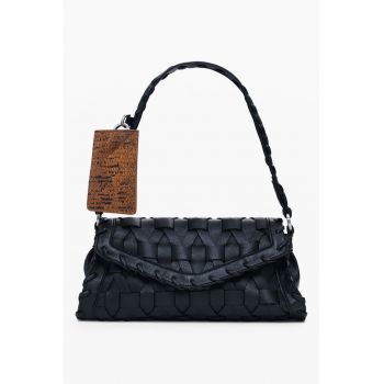 Geanta crossbody din piele ecologica - Negru