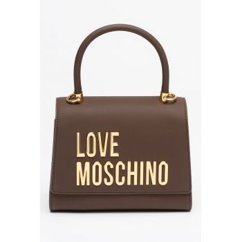 Geanta cu bareta de umar din lant - Maro inchis