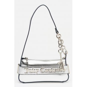 Geanta cu bareta de umar si aspect metalizat Jasmine - Argintiu