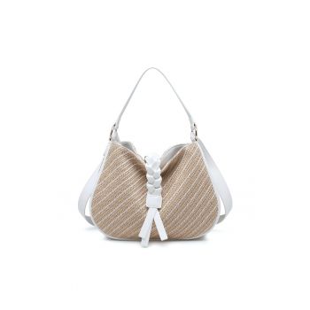 Geanta cu bareta detasabila de umar Estrade - Alb