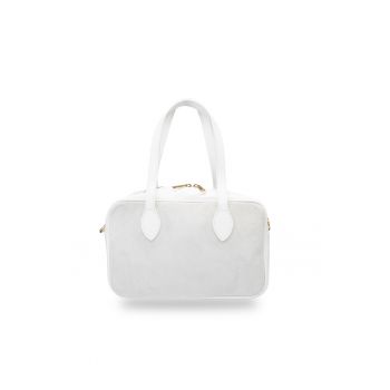 Geanta dama din piele naturala Emilia - Alb