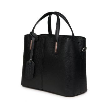Geanta dama din piele naturala Gianna neagra