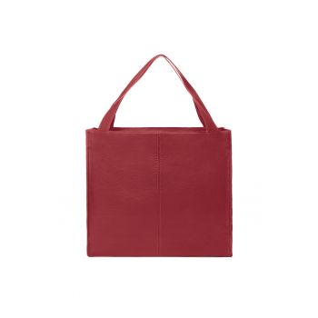 Geanta dama din piele naturala Naomi verde - Visiniu