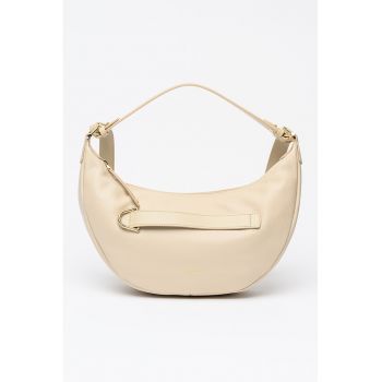 Geanta de piele cu bareta de umar Paki - Bej