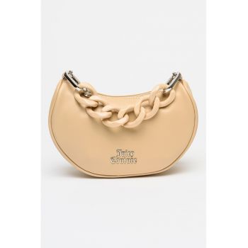 Geanta de piele ecologica cu bareta de umar Blossom - Bej nisip