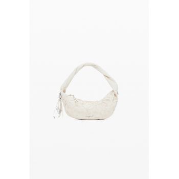 Geanta de umar cu fermoar - Alb fildes