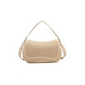 Geanta de umar cu insertie tesuta - Bej