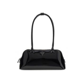 Geanta din piele ecologica cu bareta de umar Arnela II - Negru - 14x30x8