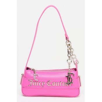 Geanta din piele ecologica cu bareta de umar Jasmine - Roz inchis