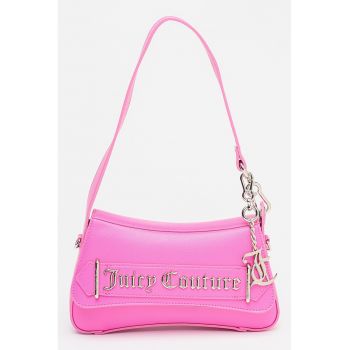 Geanta din piele ecologica cu bareta de umar Jasmine - Roz inchis