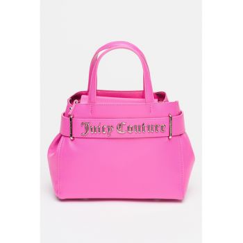 Geanta din piele ecologica cu maner si etui Jasmine - Roz