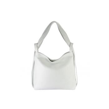 Geanta din piele naturala 2 in 1 alb 8919 132 16932 - Alb