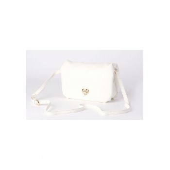 Geanta eleganta pentru fetite din piele ecologica - cu bareta de umar - ideala pentru ocazii speciale - Alb