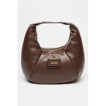 Geanta hobo din piele ecologica - Maro inchis