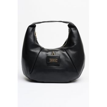 Geanta hobo din piele ecologica - Negru