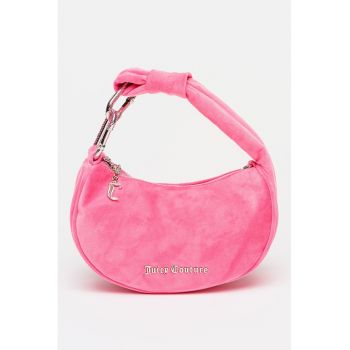 Geanta hobo mica cu aspect catifelat Bolssom - Roz deschis