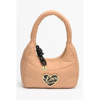 Geanta matlasata cu bareta de umar - Maro deschis