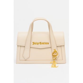 Geanta messenger din piele ecologica Lily - Alb fildes