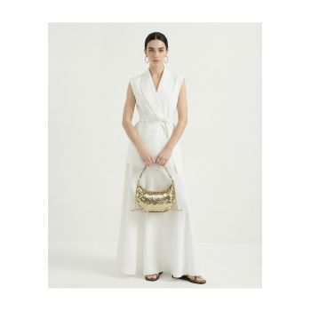 Geanta semiluna cu paiete Vermilia - Auriu